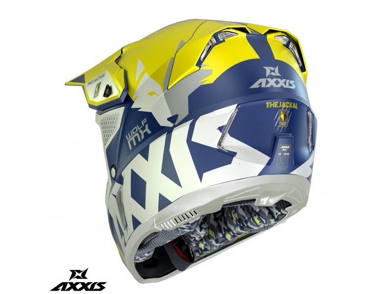 Casca off road motociclete Axxis model Wolf Jackal A3 galben mat Casca off road motociclete Axxis model Wolf Jackal A3 galben mat