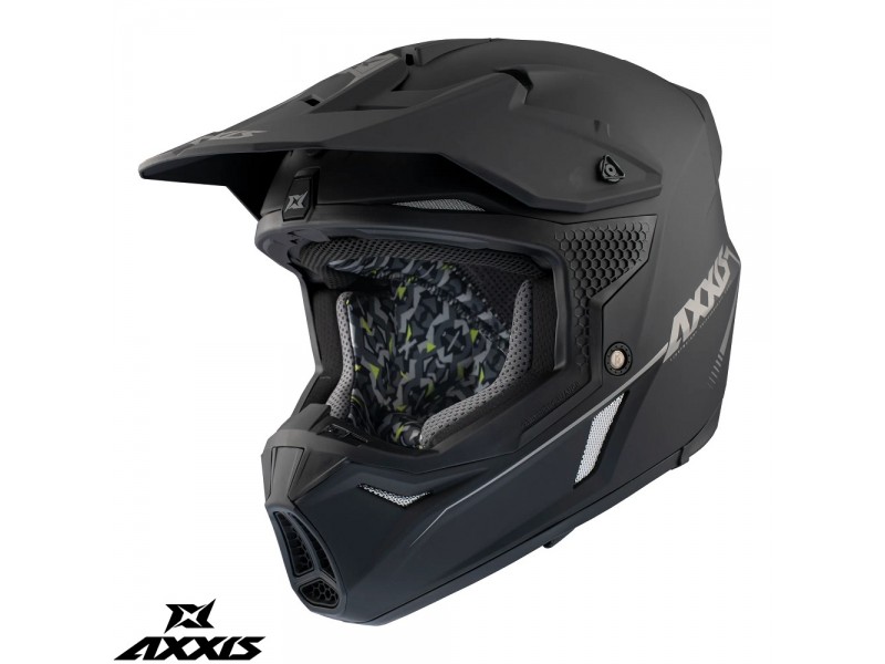 Casca off road motociclete Axxis model Wolf A1 negru mat
