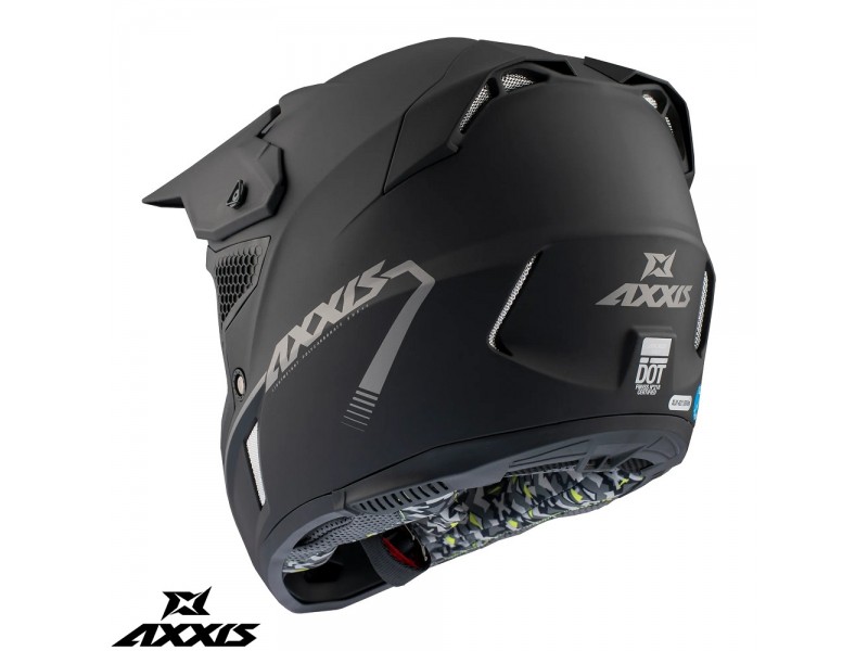 Casca off road motociclete Axxis model Wolf A1 negru mat
