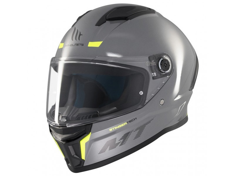 Casca integrala MT Stinger 2 A12 gri lucios - tip viziera: MT-V-28B