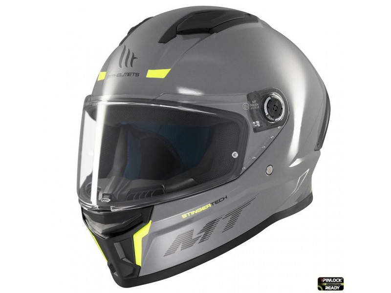 Casca integrala MT Stinger 2 A12 gri lucios - tip viziera: MT-V-28B