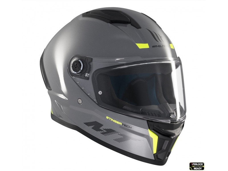 Casca integrala MT Stinger 2 A12 gri lucios - tip viziera: MT-V-28B