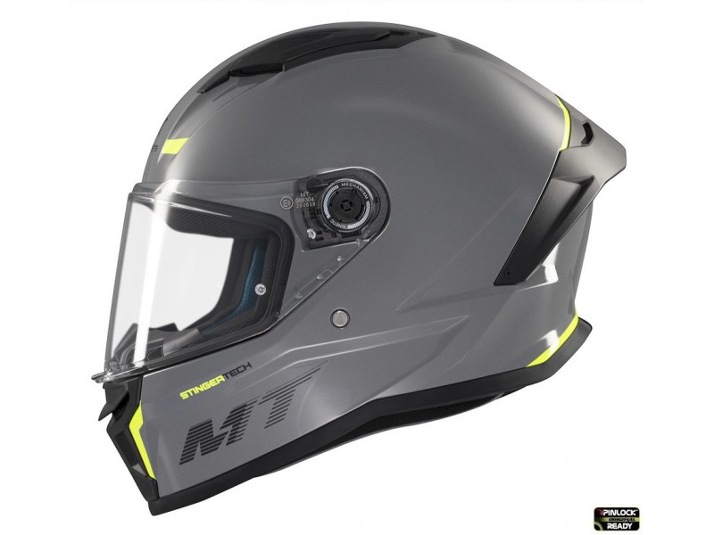 Casca integrala MT Stinger 2 A12 gri lucios - tip viziera: MT-V-28B
