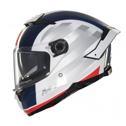 Casca integrala MT Thunder 4 SV Treads C7 alb/rosu/albastru lucios (ochelari soare integrati)