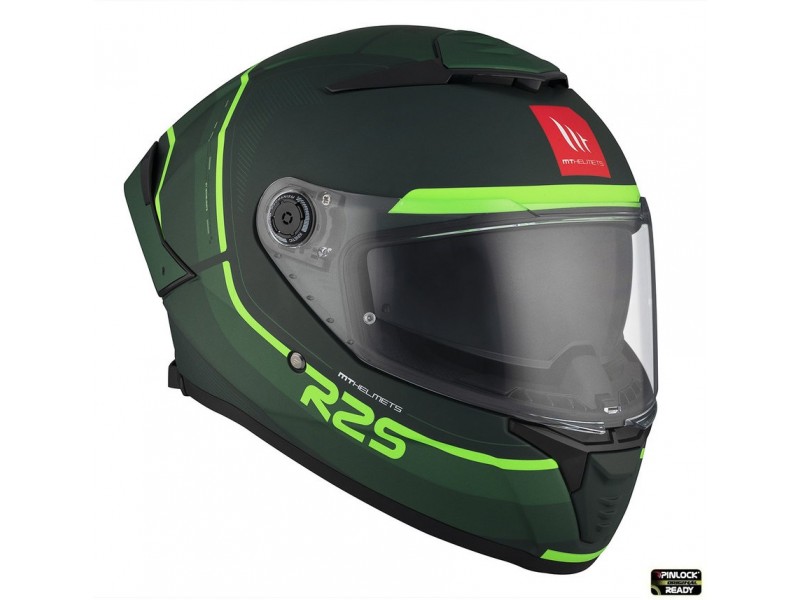 Casca integrala MT Thunder 4 SV R25 C6 Verde Mat (ochelari soare integrati)