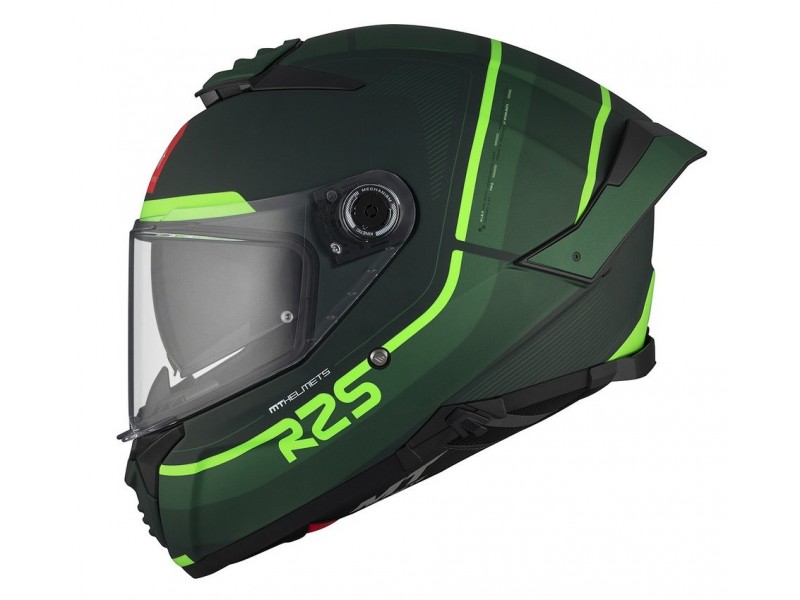 Casca integrala MT Thunder 4 SV R25 C6 Verde Mat (ochelari soare integrati)