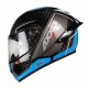 Casca integrala Axxis Cobra Rage A0 alb/albastru lucios carbon - 100% carbon