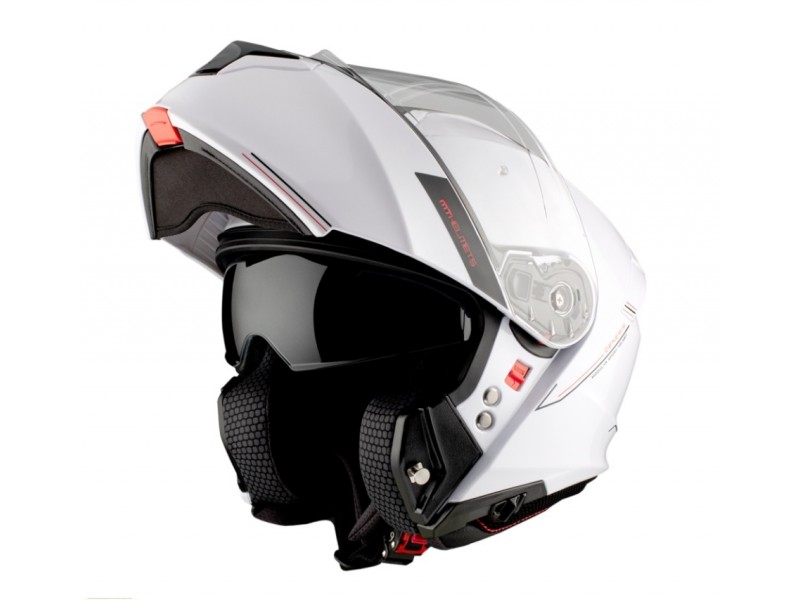 Casca modulabila MT Genesis SV A0 alb lucios Pinlock ready - omologare noua ECE 22.06