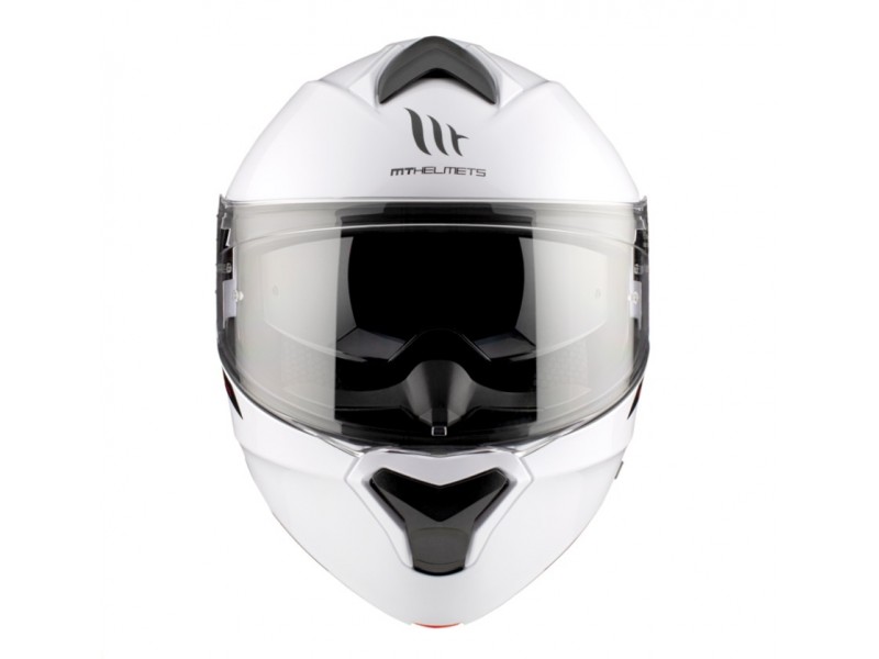 Casca modulabila MT Genesis SV A0 alb lucios Pinlock ready - omologare noua ECE 22.06