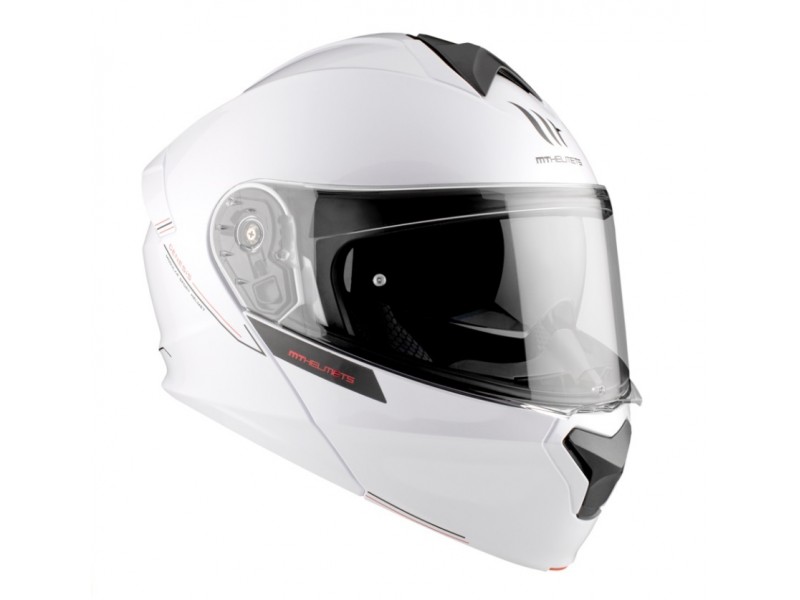 Casca modulabila MT Genesis SV A0 alb lucios Pinlock ready - omologare noua ECE 22.06