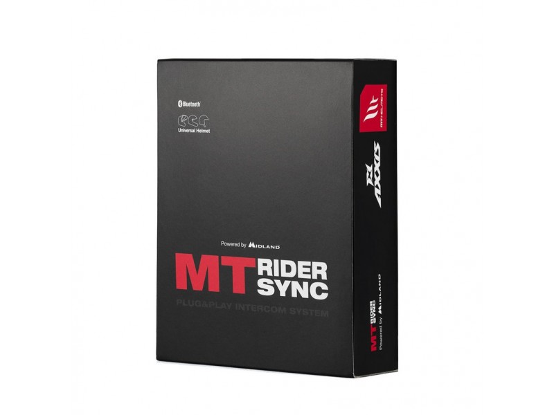 Sistem comunicatie moto complet Bluetooth MT - Axxis Rider Sync MT-B01 - Plug Play Intercom System - kit 1 bucata (pentru 1 utilizator)