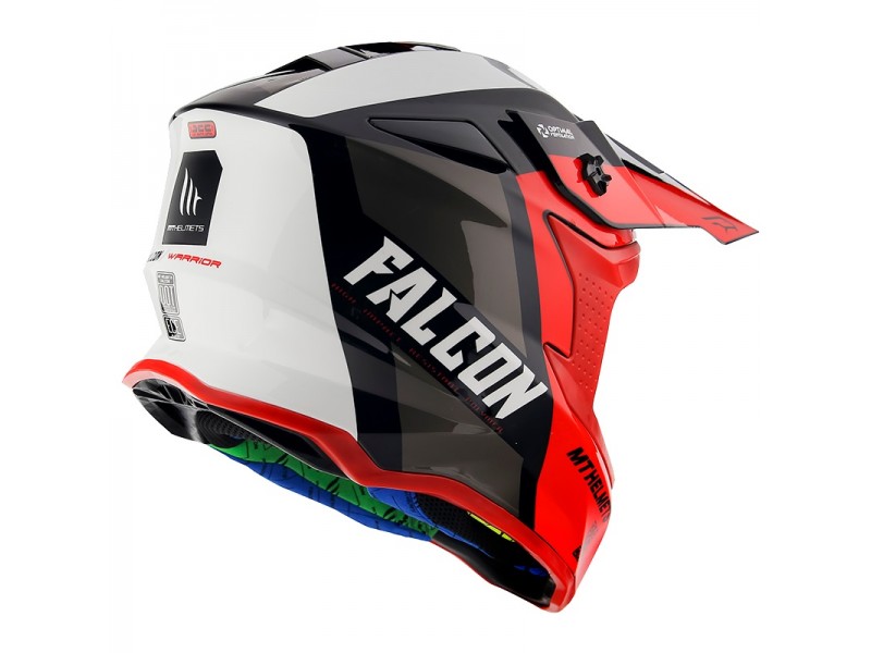 Casca off road MT Falcon Warrior C5 rosu lucios Casca off road MT Falcon Warrior C5 rosu lucios