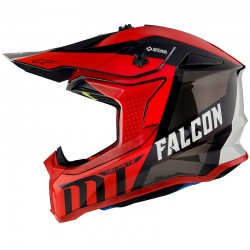 Casca off road MT Falcon Warrior C5 rosu lucios
