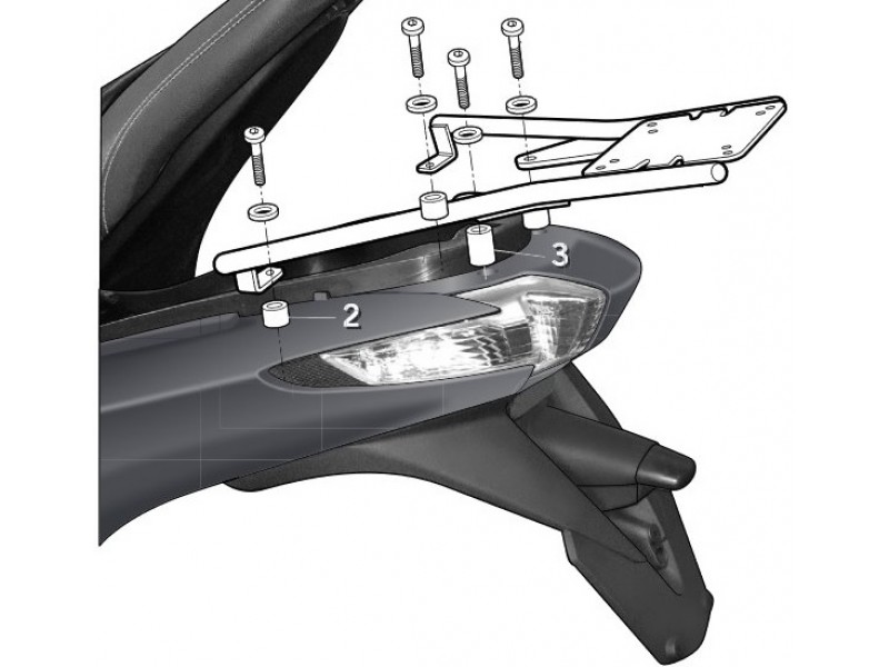 Portbagaj metalic spate Piaggio MP3 ABS HPE (19-21) - MP3 LT Sport (13-20) - MP3 LT Yourban (12-21) 4T LC 300cc - (culoare: negru) Portbagaj metalic spate Piaggio MP3 ABS HPE (19-21) - MP3 LT Sport (13-20) - MP3 LT Yourban (12-21) 4T LC 300cc - (culoare: negru)