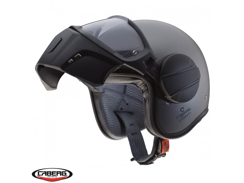 Casca Caberg model Ghost X gun metal (titanium) mat - fibra de sticla Casca Caberg model Ghost X gun metal (titanium) mat - fibra de sticla