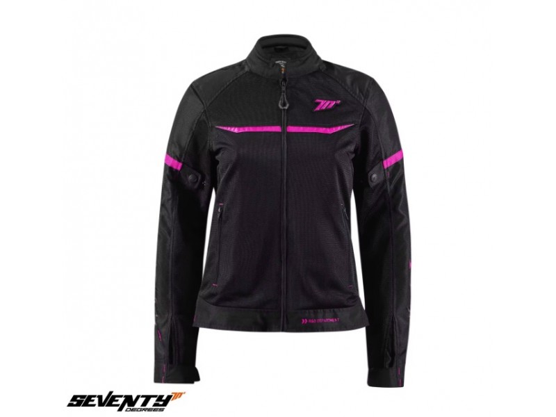 Geaca (jacheta) femei Racing vara Seventy model SD-JR30.2 Mojave culoare: negru/fuchsia (roz)