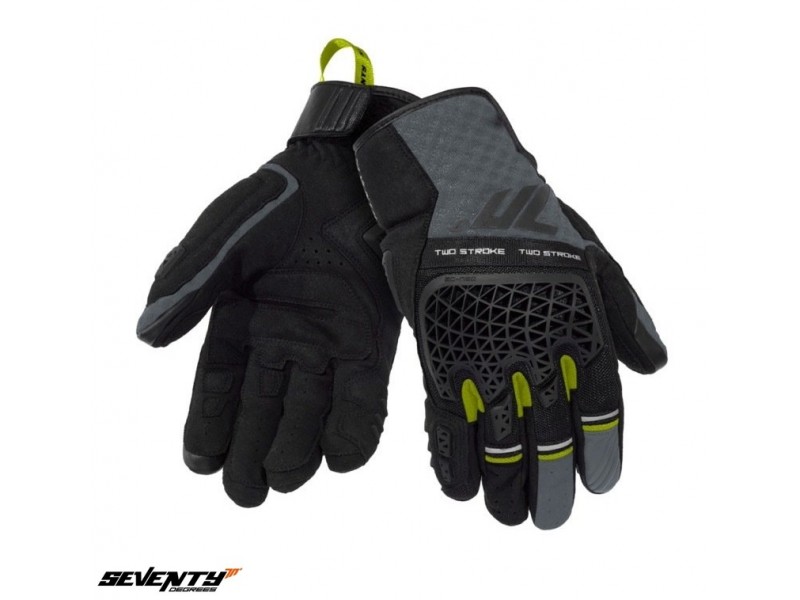 Manusi barbati Naked/Adventure vara Seventy model SD-N60 Two Stroke culoare: negru/gri/galben fluor - degete tactile