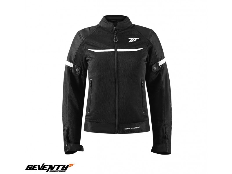 Geaca (jacheta) femei Racing vara Seventy model SD-JR30.2 Mojave culoare: negru/alb