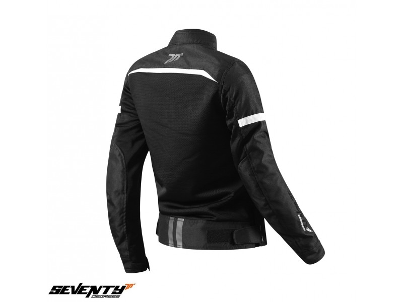 Geaca (jacheta) femei Racing vara Seventy model SD-JR30.2 Mojave culoare: negru/alb