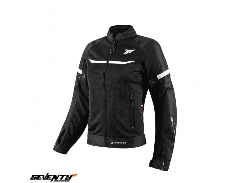 Geaca (jacheta) femei Racing vara Seventy model SD-JR30.2 Mojave culoare: negru/alb