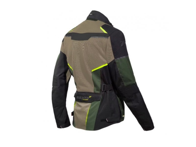 Geaca (jacheta) motociclete barbati Touring Seventy vara model SD-JT70 Atacama culoare: nisipiu/verde/galben fluor Geaca (jacheta) motociclete barbati Touring Seventy vara model SD-JT70 Atacama culoare: nisipiu/verde/galben fluor