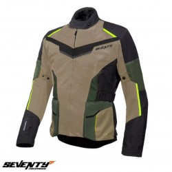Geaca (jacheta) motociclete barbati Touring Seventy vara model SD-JT70 Atacama culoare: nisipiu/verde/galben fluor Geaca (jacheta) motociclete barbati Touring Seventy vara model SD-JT70 Atacama culoare: nisipiu/verde/galben fluor
