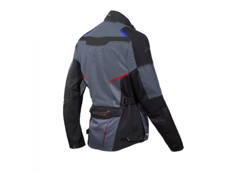 Geaca (jacheta) motociclete barbati Touring Seventy vara model SD-JT70 Atacama culoare: gri/albastru/rosu