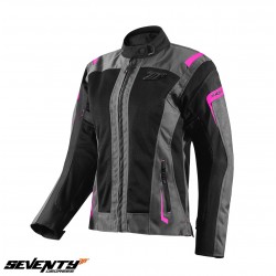 Geaca (jacheta) motociclete femei Touring Seventy vara model SD-JT68 Sahara culoare: gri/fuchsia (roz) Geaca (jacheta) motociclete femei Touring Seventy vara model SD-JT68 Sahara culoare: gri/fuchsia (roz)