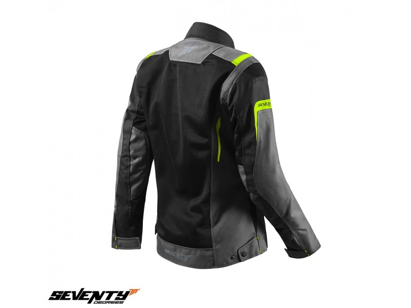 Geaca (jacheta) motociclete femei Touring Seventy vara model SD-JT68 Sahara culoare: gri/galben fluor Geaca (jacheta) motociclete femei Touring Seventy vara model SD-JT68 Sahara culoare: gri/galben fluor