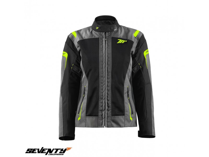 Geaca (jacheta) motociclete femei Touring Seventy vara model SD-JT68 Sahara culoare: gri/galben fluor Geaca (jacheta) motociclete femei Touring Seventy vara model SD-JT68 Sahara culoare: gri/galben fluor