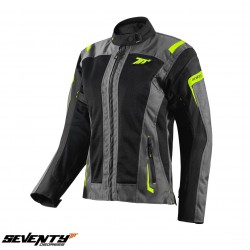 Geaca (jacheta) motociclete femei Touring Seventy vara model SD-JT68 Sahara culoare: gri/galben fluor Geaca (jacheta) motociclete femei Touring Seventy vara model SD-JT68 Sahara culoare: gri/galben fluor