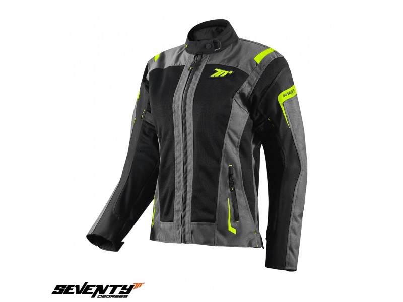 Geaca (jacheta) motociclete femei Touring Seventy vara model SD-JT68 Sahara culoare: gri/galben fluor Geaca (jacheta) motociclete femei Touring Seventy vara model SD-JT68 Sahara culoare: gri/galben fluor