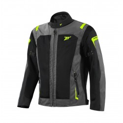 Geaca (jacheta) motociclete barbati Touring Seventy vara model SD-JT66 Sahara culoare: gri/galben fluor