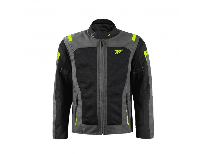 Geaca (jacheta) motociclete barbati Touring Seventy vara model SD-JT66 Sahara culoare: gri/galben fluor