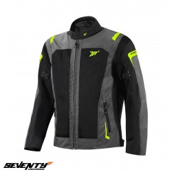 Geaca (jacheta) motociclete barbati Touring Seventy vara model SD-JT66 Sahara culoare: gri/galben fluor