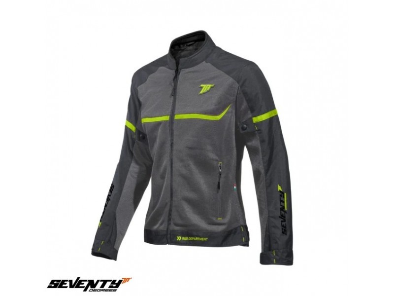 Geaca (jacheta) femei Racing vara Seventy model SD-JR30.2 Mojave culoare: gri/galben fluor