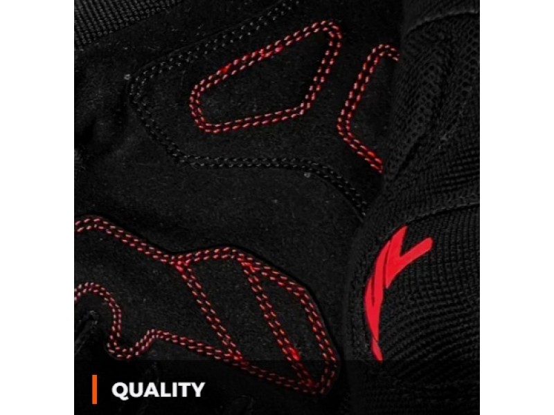 Manusi barbati Urban vara Seventy model SD-C40 Asphalt culoare: negru/rosu - degete tactile Manusi barbati Urban vara Seventy model SD-C40 Asphalt culoare: negru/rosu - degete tactile