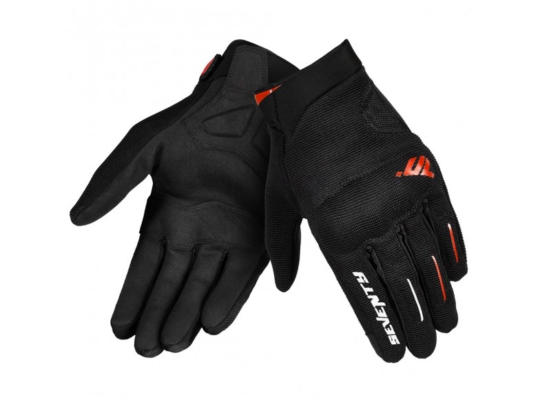 Manusi barbati Urban vara Seventy model SD-C40 Asphalt culoare: negru/rosu - degete tactile