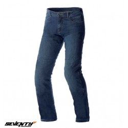 Blugi (jeans) moto barbati Seventy model SD-PJ10 tip Regular fit culoare: albastru - Clasa AA