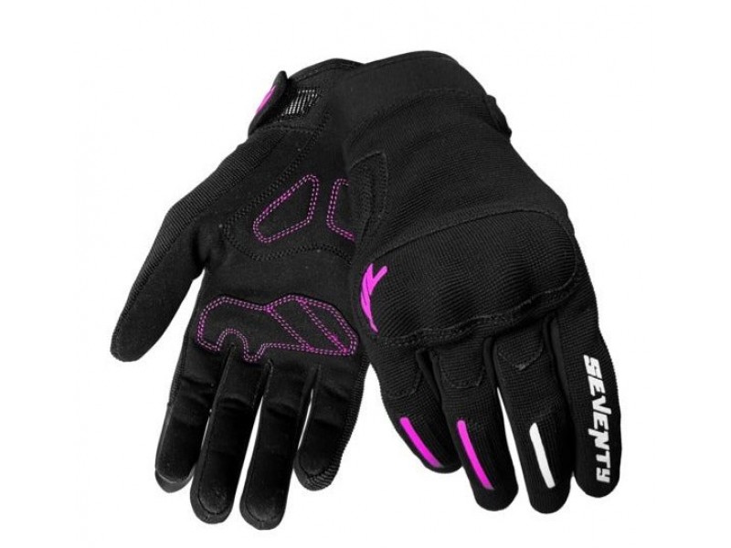 Manusi femei Urban vara Seventy model SD-C42 Asphalt culoare: negru/fuchsia (roz) - degete tactile