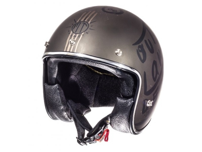 Casca open face motociclete MT Le Mans SV Outlander maro metalic/negru mat (ochelari soare integrati)