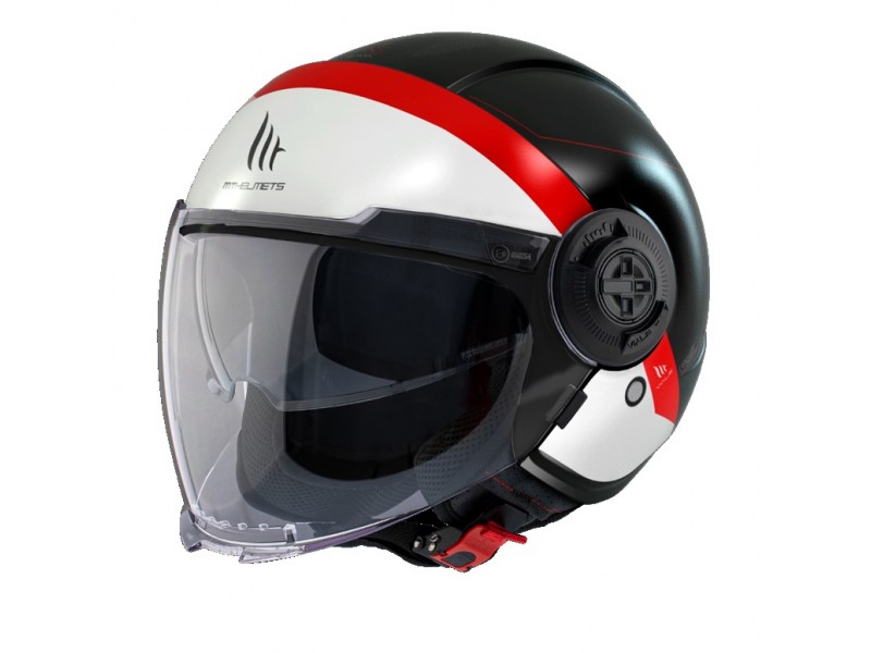 Casca MT Viale SV 68 Unit A5 rosu mat (ochelari soare integrati) (open face)