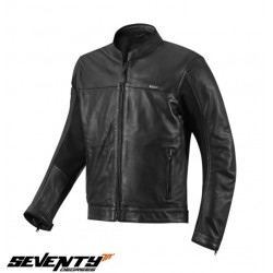 Geaca (jacheta) barbati piele Urban Seventy vara model SD-JL4 Legend Classic culoare: negru