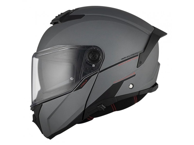 Casca modulabila MT Atom 2 SV A2 titanium mat (ochelari soare integrati) Pinlock Ready - tip viziera: MT-V-35