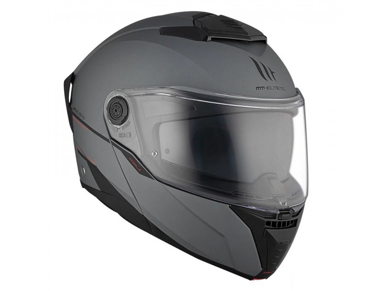 Casca modulabila MT Atom 2 SV A2 titanium mat (ochelari soare integrati) Pinlock Ready - tip viziera: MT-V-35