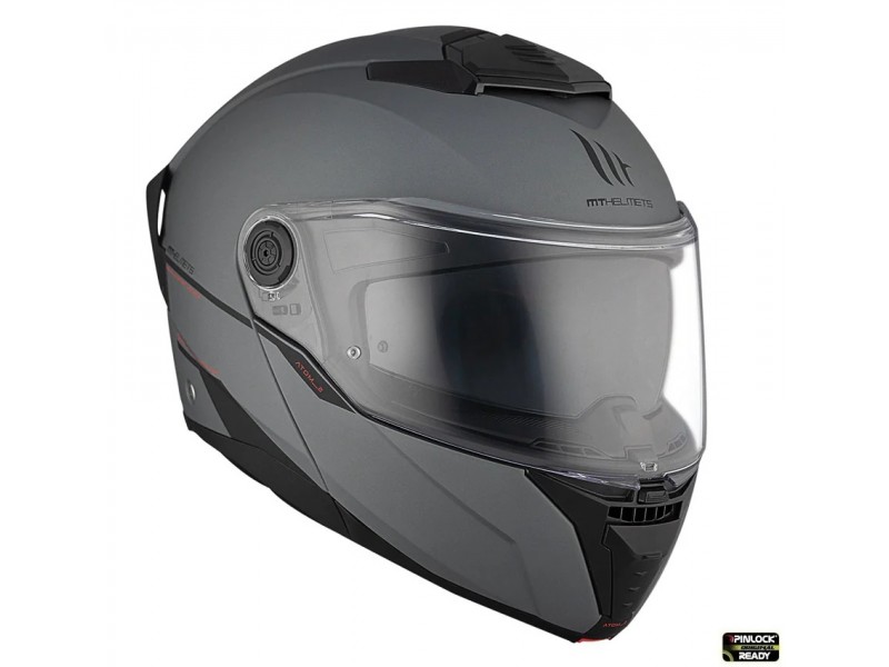 Casca modulabila MT Atom 2 SV A2 titanium mat (ochelari soare integrati) Pinlock Ready - tip viziera: MT-V-35