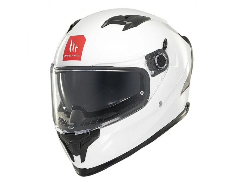 Casca integrala MT Braker SV A0 alb lucios (ochelari soare integrati) - tip viziera: MT-V-28B