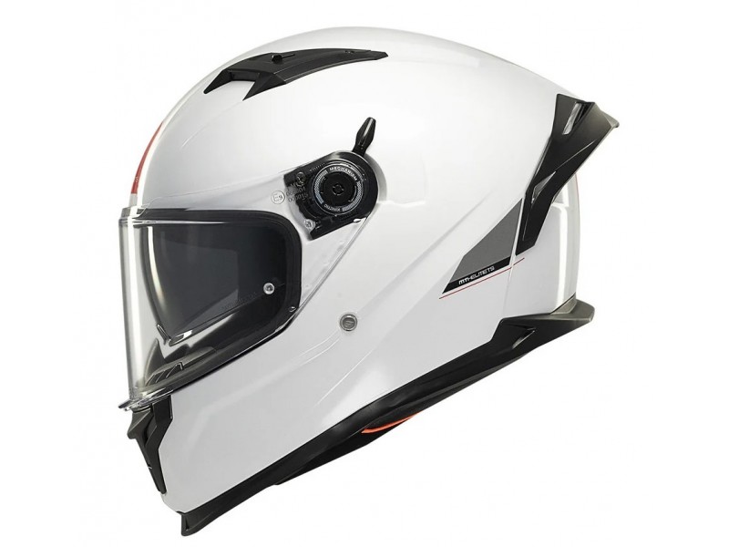 Casca integrala MT Braker SV A0 alb lucios (ochelari soare integrati) - tip viziera: MT-V-28B