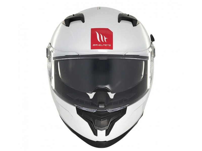 Casca integrala MT Braker SV A0 alb lucios (ochelari soare integrati) - tip viziera: MT-V-28B