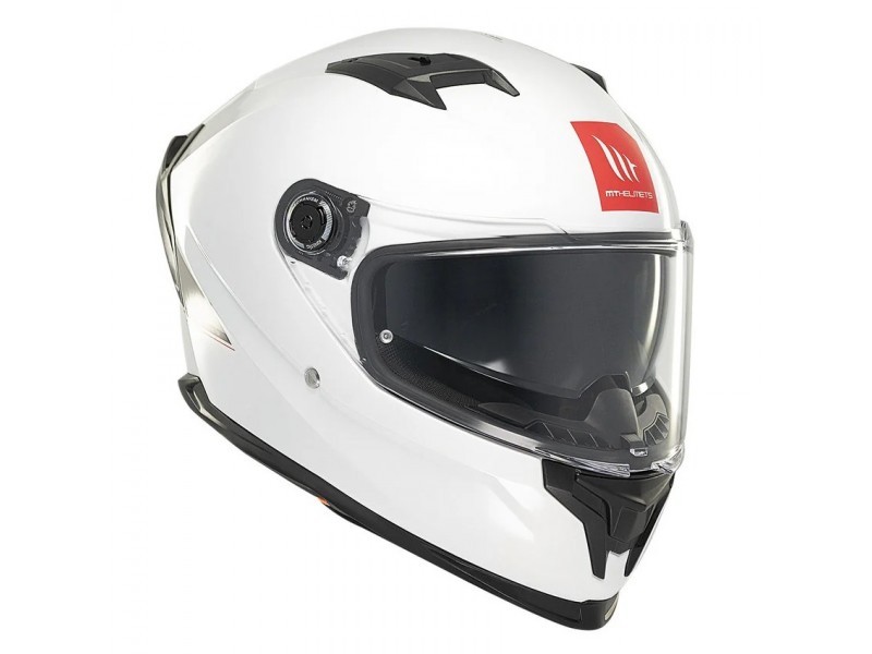 Casca integrala MT Braker SV A0 alb lucios (ochelari soare integrati) - tip viziera: MT-V-28B